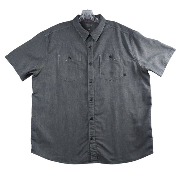 Mountain HardWear Button Up Pocket Shirt Short Sleeve Mens XL Gray Cotton Blend - Picture 1 of 12